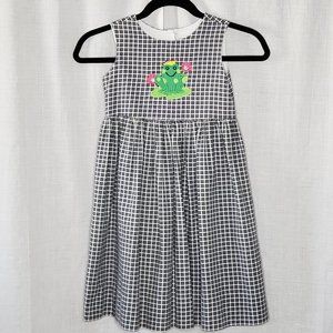 Fast Friends Checkered Frog Girl's Dress, Size 5